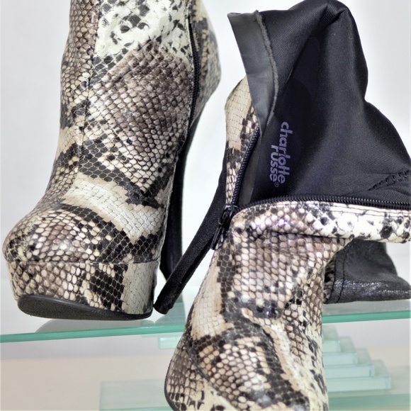 Charlotte Russe 8, knee high faux snakeskin boots - Picture 7 of 8